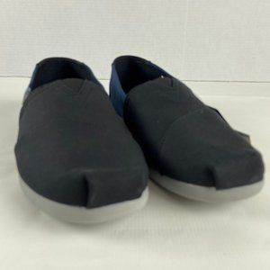 Toms Alpargata Men's canvas slipper shoes loafers black/navy block size 14